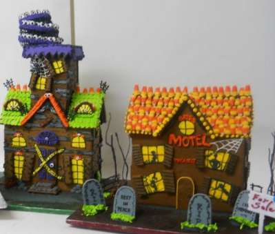 Photo of 2 candy haunted houses