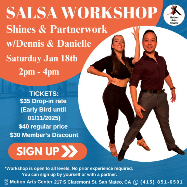 Image of instructors Dennis and Danielle plus information about the workshop (see below)