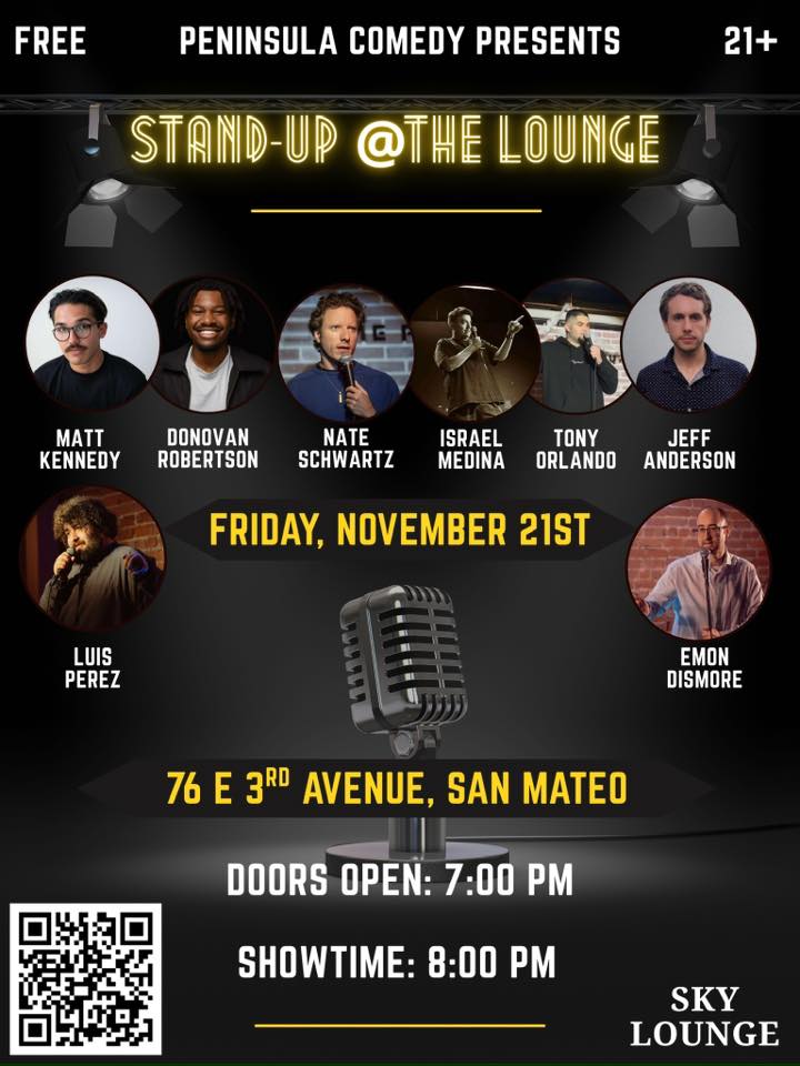 flyer for "Stand up @ the Lounge" event