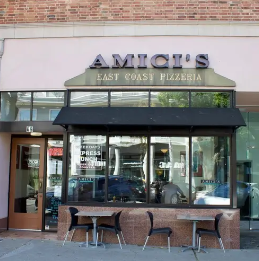 Photo of the Amici's store front in Downtown San Mateo