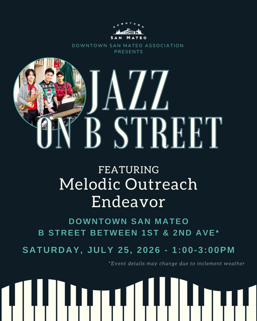 flyer for the event with a photo of the musician and a cartoon image of a keyboard