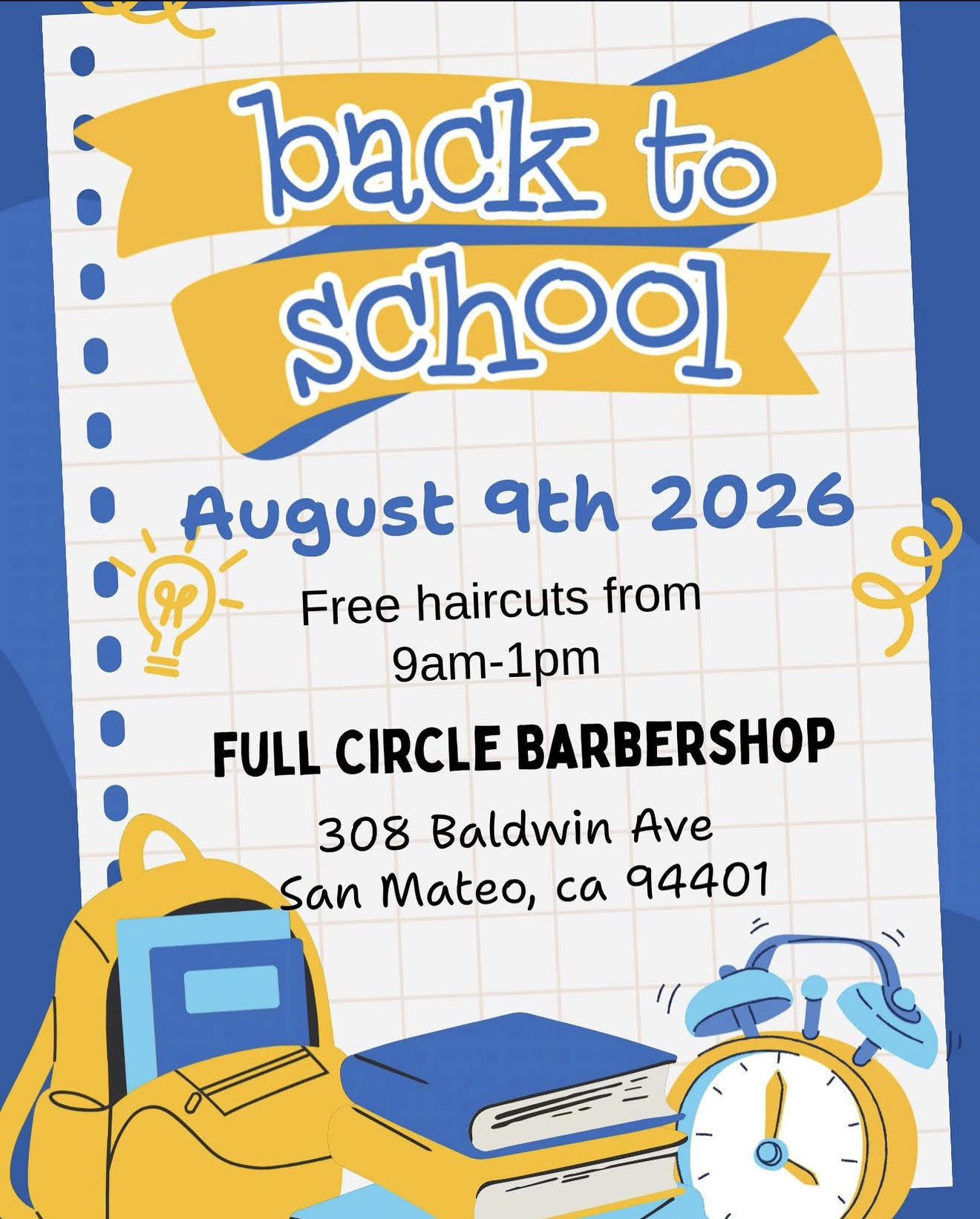 Free back to school haircuts with Full Circle Barbershop