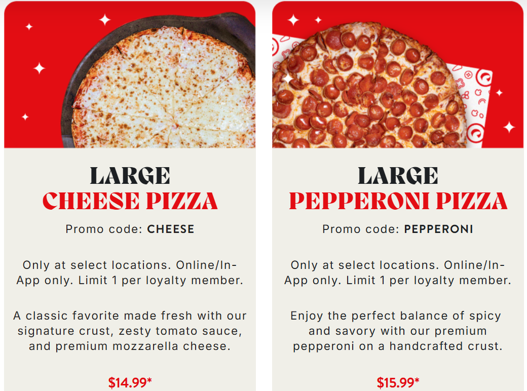 Curry Pizza House Coupon Flyer for $14.99 Cheese Pizza or $15.99 Pepperoni Pizza.