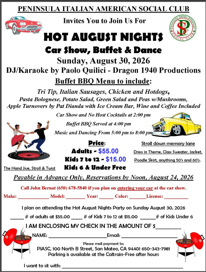 Flyer for Hot August Nights