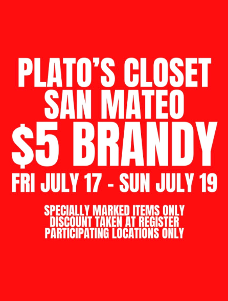 Flyer for the $5 Brandy sale on a red background