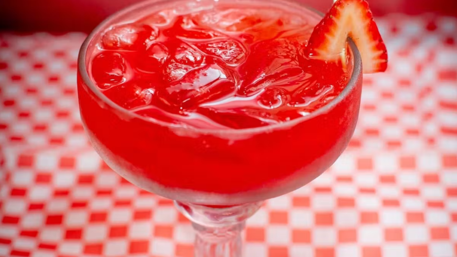 Photo of a Strawberry Cocktail from Taqueria La Cumbre.
