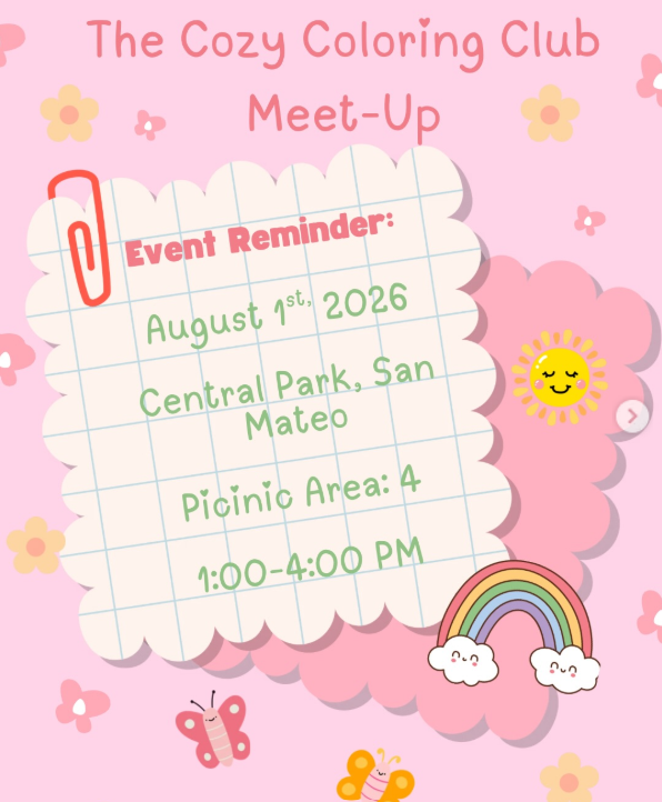 The Cozy Coloring Club Meet-Up Flyer