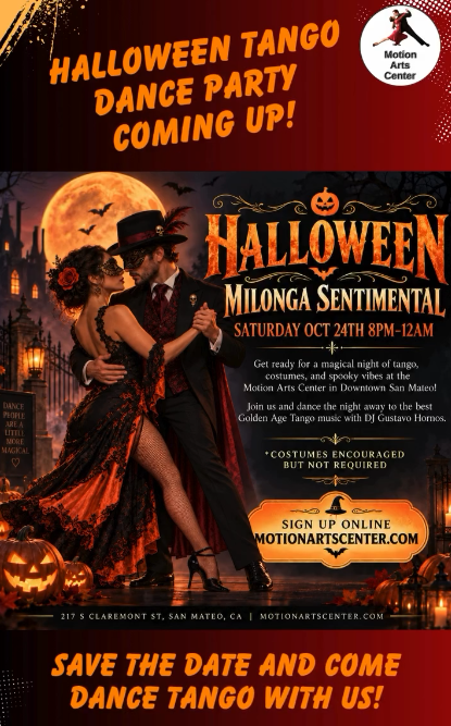 Flyer displaying a Halloween Tango