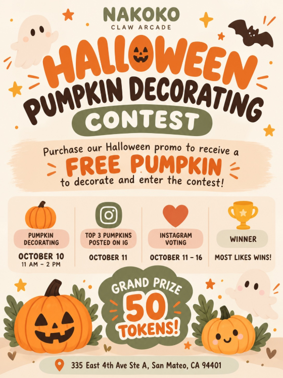 Nakoko Halloween Flyer for a Pumpkin Decorating Contest