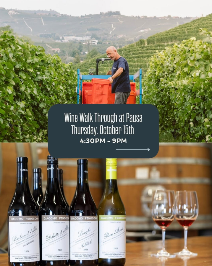 Flyer displaying Giacomo Fenocchio's vineyard and wines